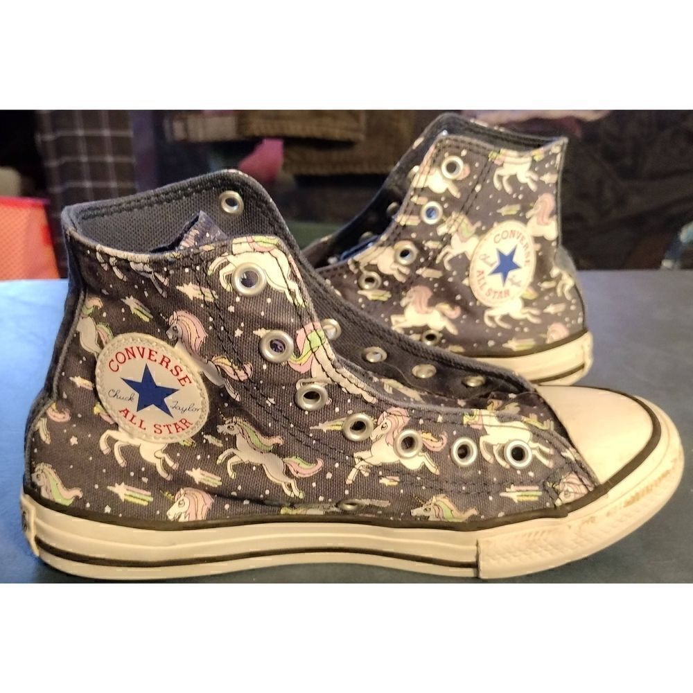 Converse Shoes Youth 2 Unicorn Chuck Taylor All Star High 666201C Blue Fabric